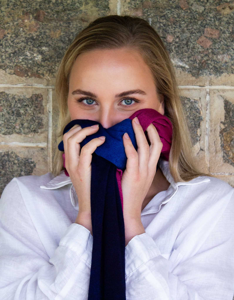 Indigo/Plum Ombre Scarf