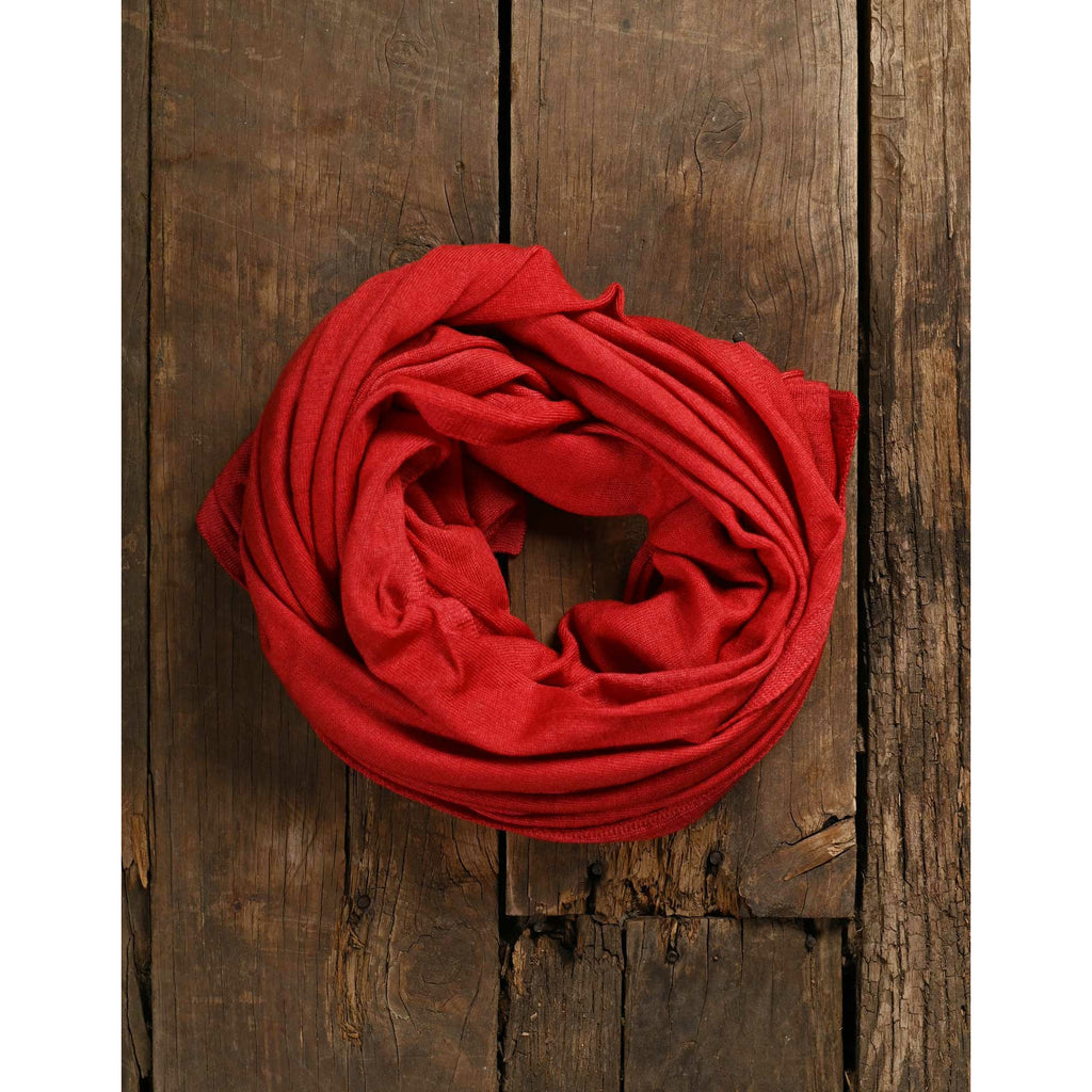 Scarlet red fine Australian merino wool scarf - Love Merino