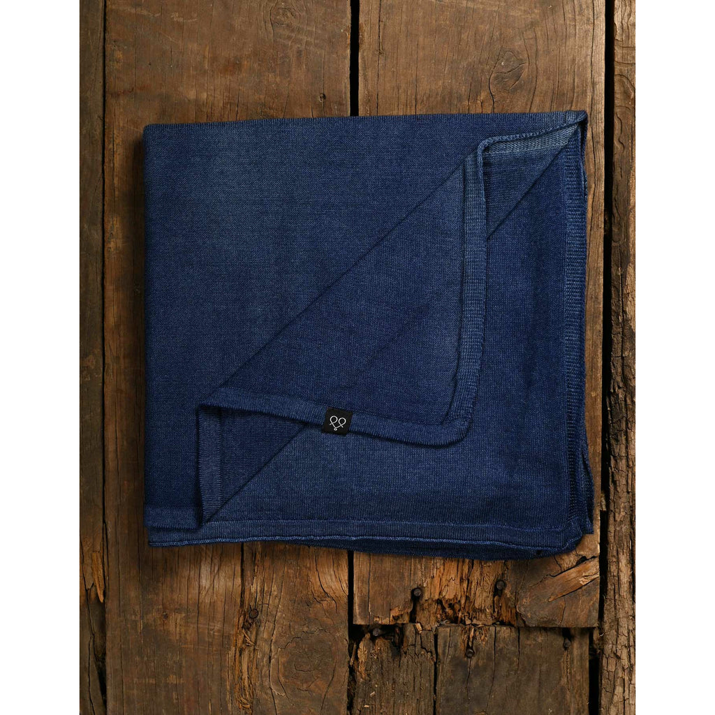 Prussian Blue Classic Merino Wool Scarf