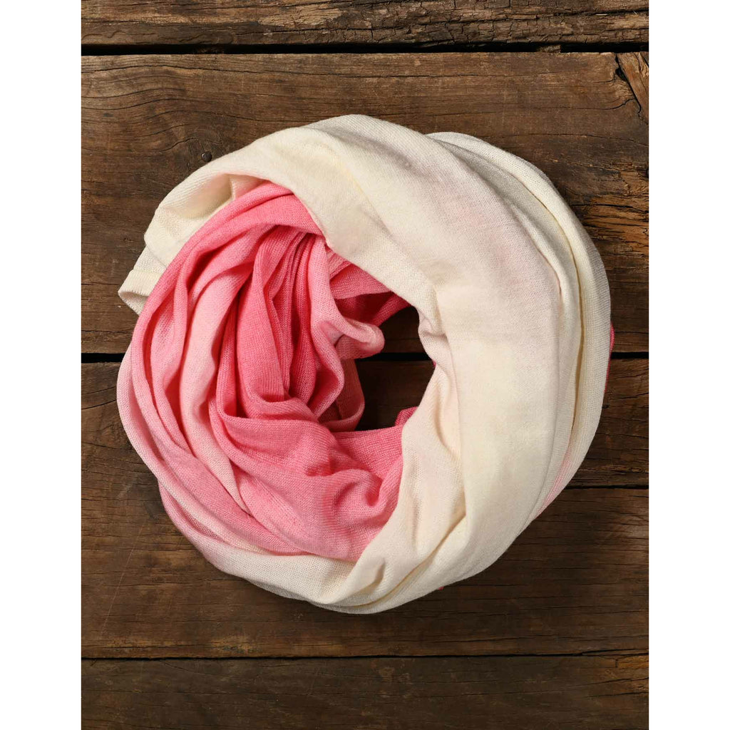 Petal Pink/Natural Ombre  Merino Wool Scarf