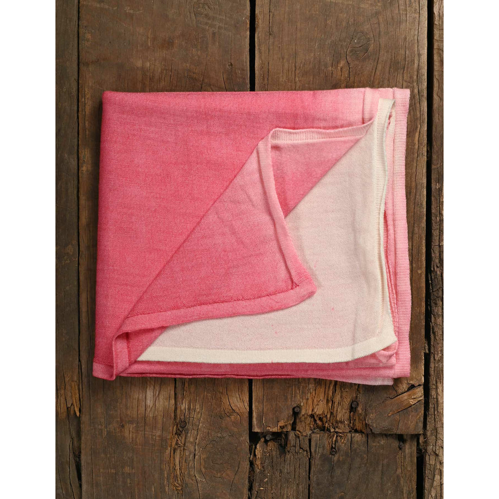 Petal Pink/Natural Ombre  Merino Wool Scarf