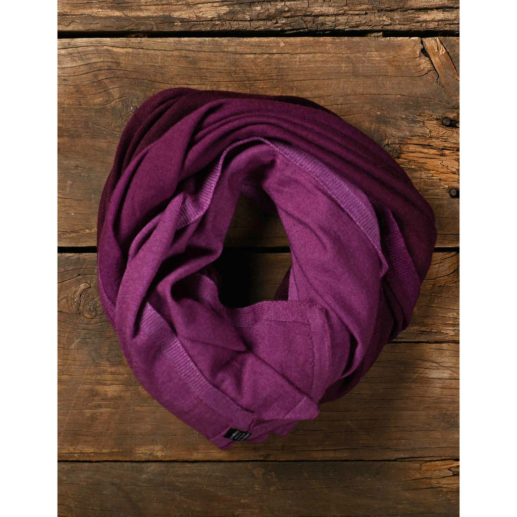 Plum/Mulberry Merino Wool Scarf - Ombre design