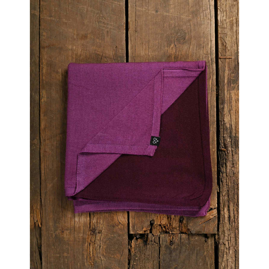 Plum/Mulberry Merino Wool Scarf - Ombre design