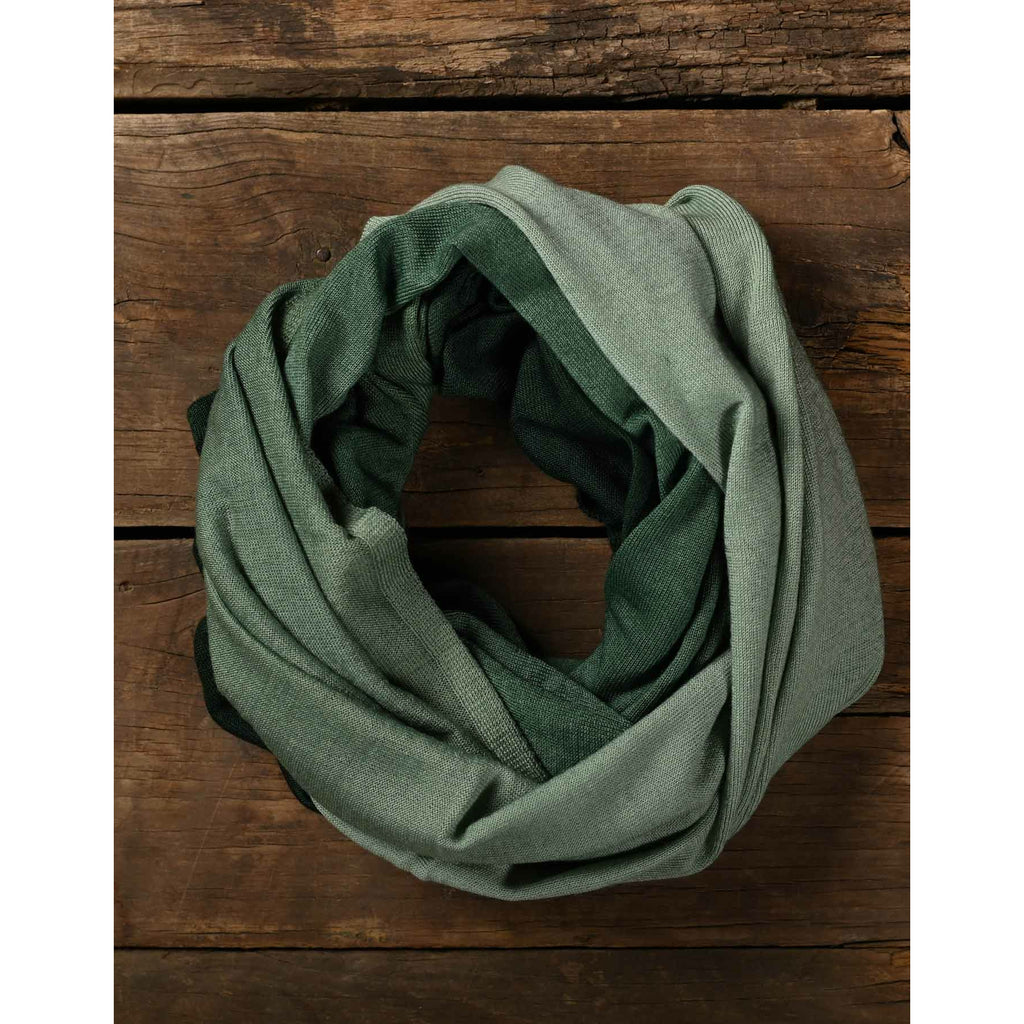 Forest Green/Pistachio Merino wool Scarf - Ombre design