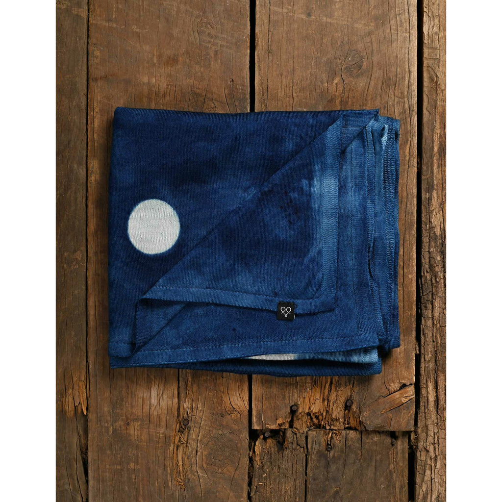 Prussian Blue Merino Wool Scarf - Luna