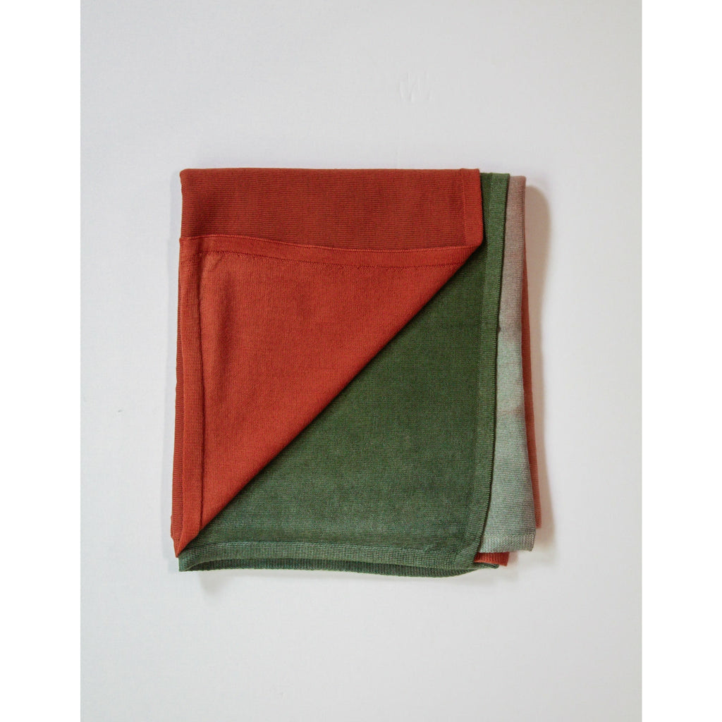 Burnt Orange/Gum Leaf Green Ombre Pashmino