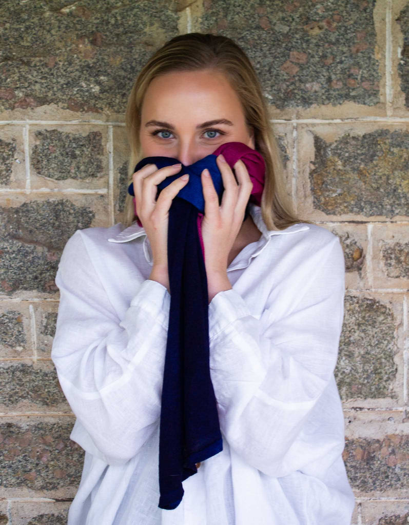 Indigo/Plum Ombre Scarf