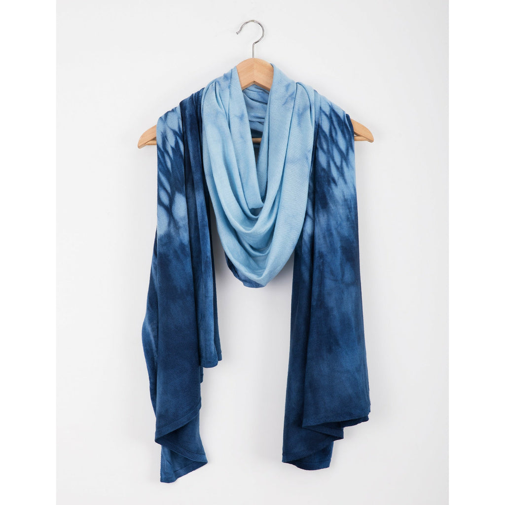 Midnight Blue Mackerel Sky Scarf