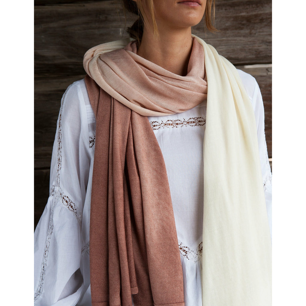 Champagne/Natural Ombre Scarf