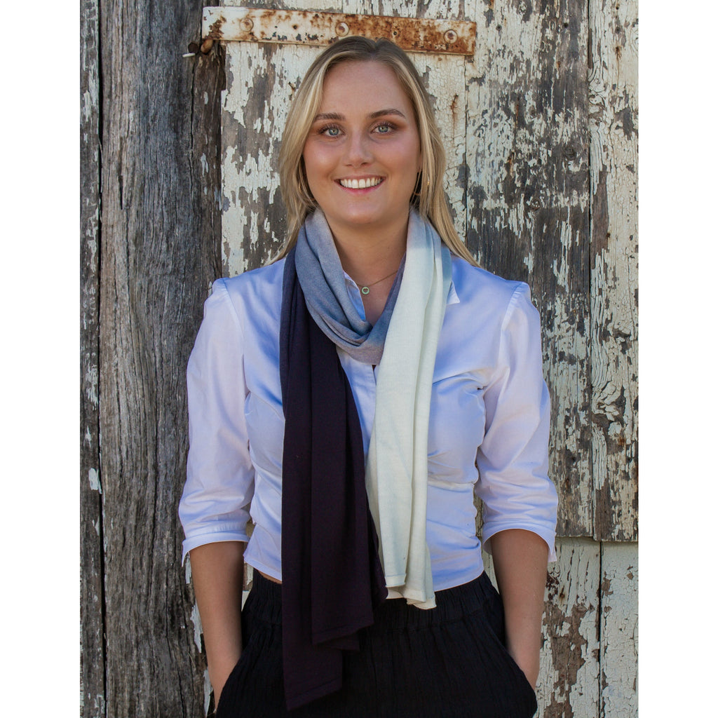 Raven Black/Natural Ombre Scarf