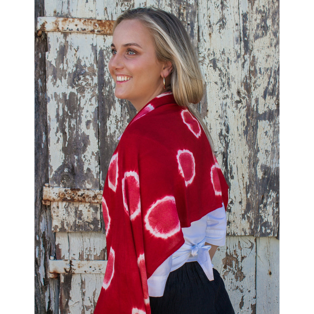 Scarlet River Pebbles Scarf